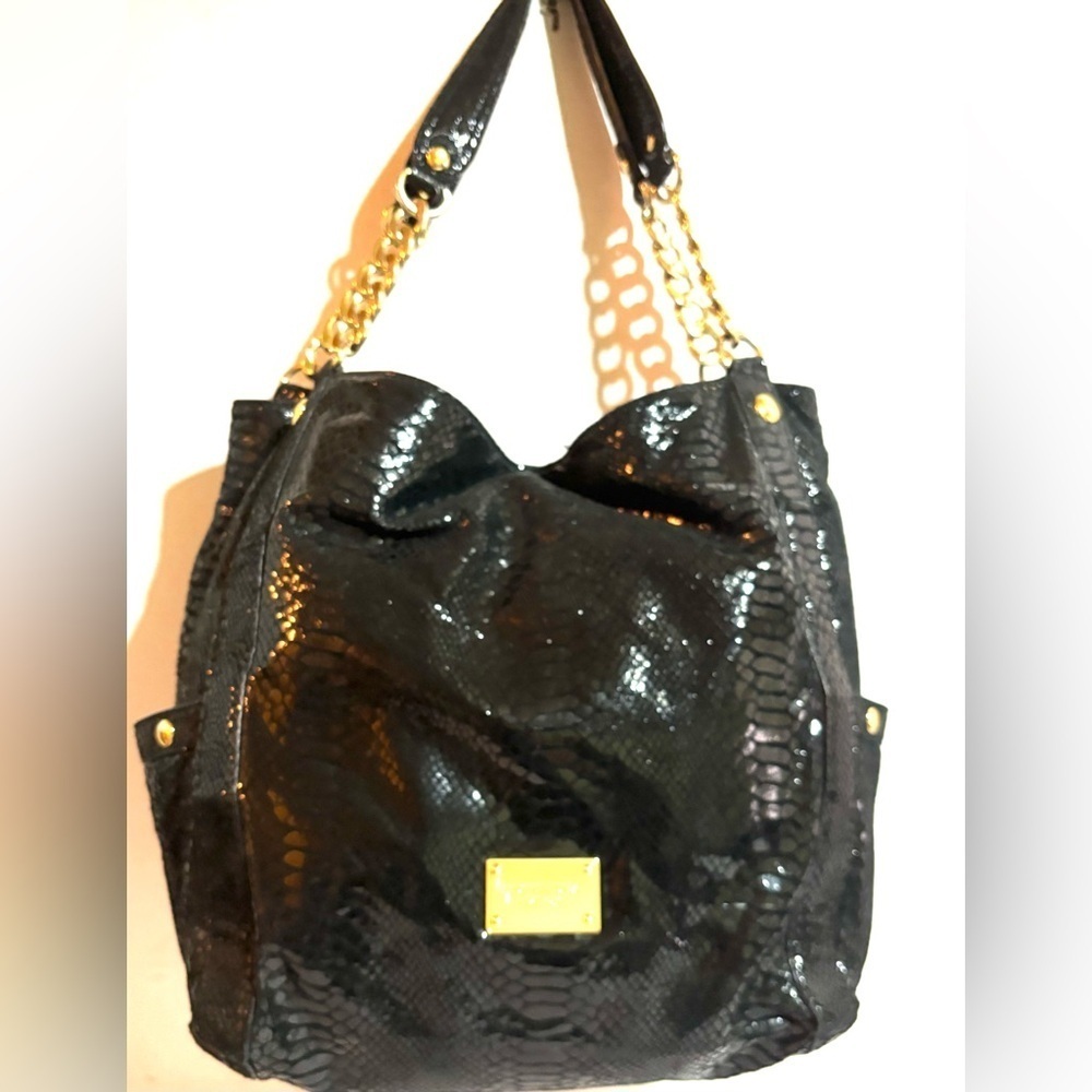 Michael kors Black snake skin pattern shoulder bag